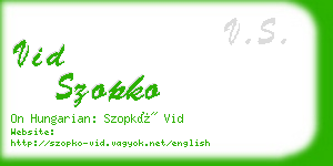 vid szopko business card